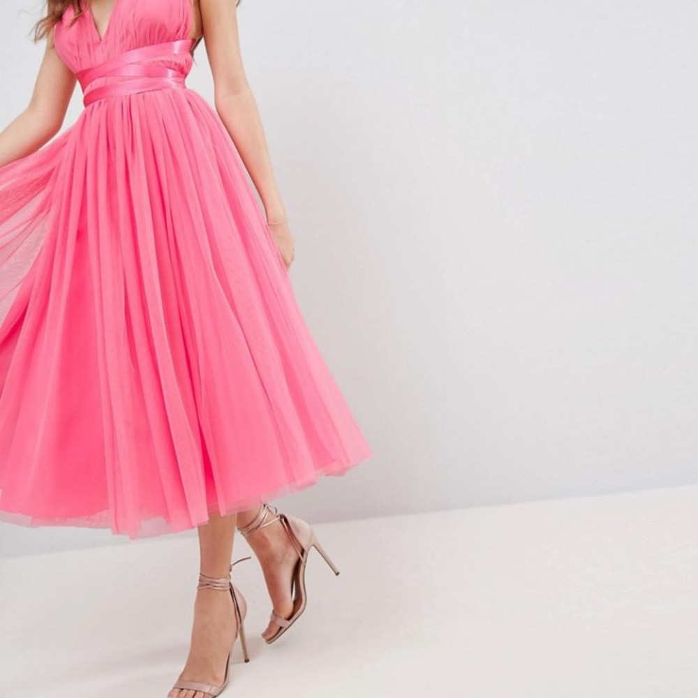 NWT Tulle ASOS pink homecoming dress medium🦄O